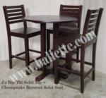 Js Bar table Solid Top and Chesa Barstool 